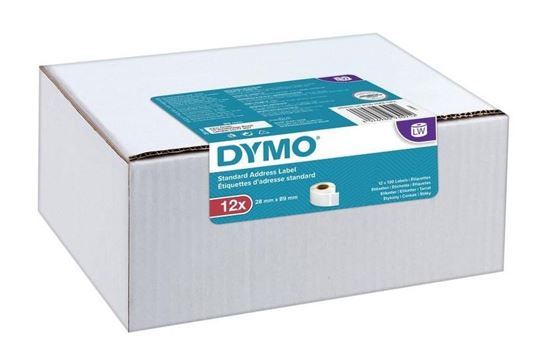 Dymo 2093091 'papírové štítky 89mm x 28mm, 12 x 130 ks'(89x28 mm, , )