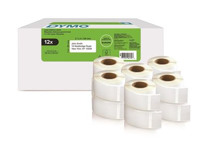 Dymo 2177563  (54x25mm, , ) papírové štítky bílé, 12 x 500 ks