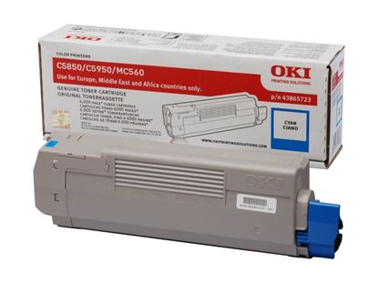 Toner OKI 43865723 (Azurový)