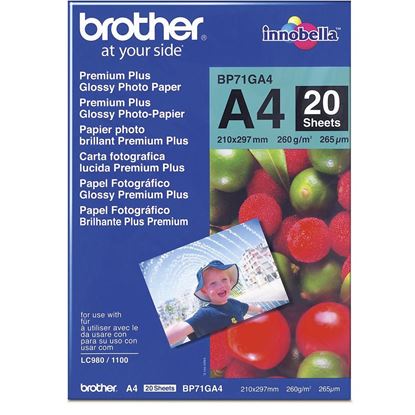 Brother BP71GA4-A4 'Brother Premium Plus Glossy Photo Paper'(A4, 20 listů, 260 g/m2)
