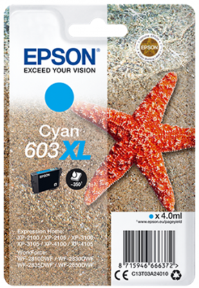Zásobník Epson č.603 XL - T03A2 (Azurový)