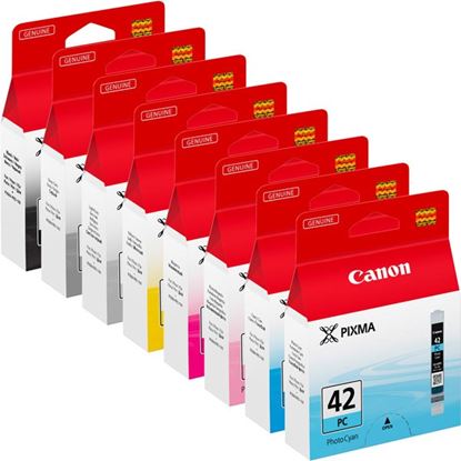 Zásobníky - Multi Pack Canon č.42 - CLI-42Multipack8ink (Černé, azur., purpur., žluté, sv.azur. a sv