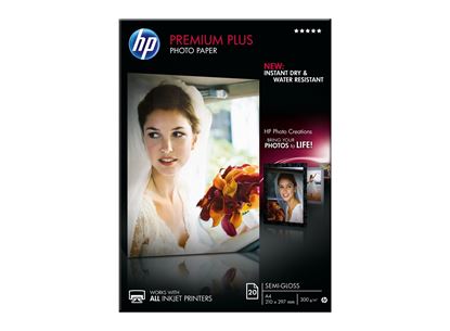 HP CR673A 'Pololesklý fotografický papír HP Premium Plus'(A4, 20 listů, 300 g/m2)