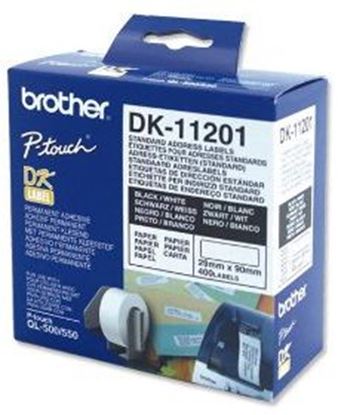Brother DK-11201 '(papírové / standardní adresy - 400 ks)'(29x90 mm, 400 ks, )