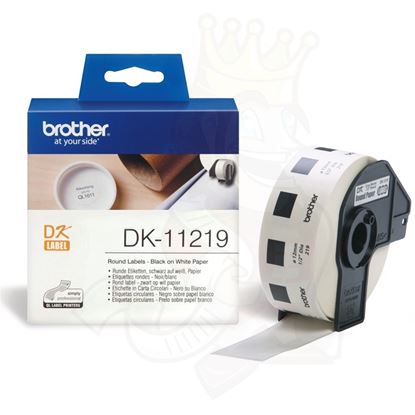 Brother DK-11219 'papírové / kulaté, průměr 12 mm'(průměr 12, 1200 ks, )