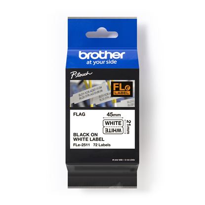 Páska Brother FLE-2511 (Černý tisk/bílý podklad)