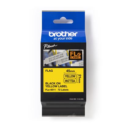 Páska Brother FLE-6511 (Černý tisk/žlutý podklad)