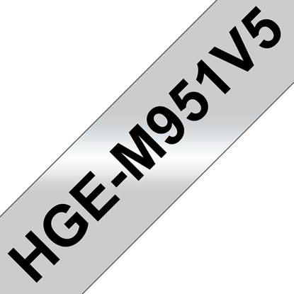 Páska Brother HGEM951V5 (Černý tisk/metalický podklad)