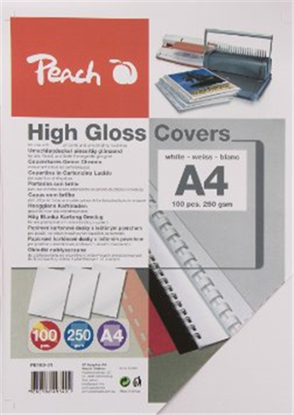 Peach PE-PB100-01 'vazací zadní kartonový kryt "bílý"'(A4, 100 listů, 250 g/m2)