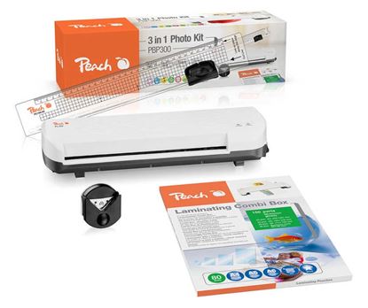 PEACH 4 in1 Laminating Kit PBP300, set laminátor PL707, řezačka PC100-04,mix folií a zařezávač rožků