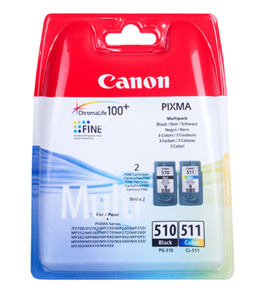 Cartridge - Multi Pack Canon č.510+511 - PG-510+CL-511 (Černá a barevná)