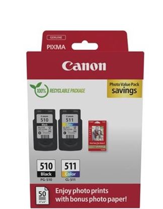 Photo Pack Canon PG-510+CL-511+GP501 (Černý a barevný)