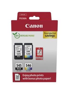 Photo Pack Canon PG-545+CL-546+GP-501 (Černý a barevný)