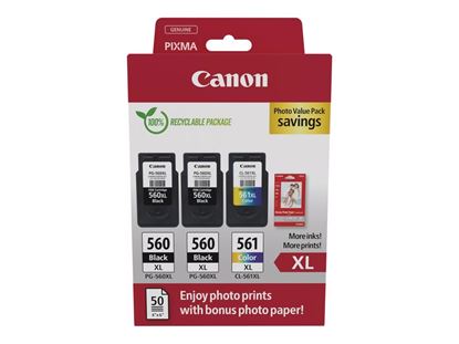 Photo Pack Canon PG-560XL2+CL-561XL (Černý a barevný) +Ph