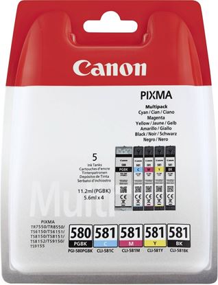 Zásobníky - Multi Pack Canon PGI-580/CLI-581BkCMY (Černé, azurové, purpurové, žluté)