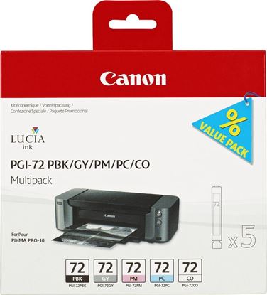 Zásobníky - Multi Pack Canon č.72 - PGI-72PBk/GY/PC/PMCO (Černé foto, šedé, světle azurové, světle p