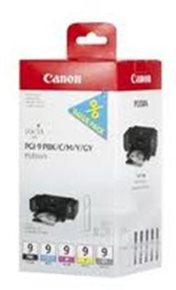 Zásobníky - Multi Pack Canon č.9 - PGI-9PBK/C/M/Y/GY (Černé, azurové, purpurové, žluté, šedé)