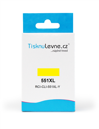 Zásobník TisknuLevne.cz č.551XL CLI-551XL-Y (Žlutý)