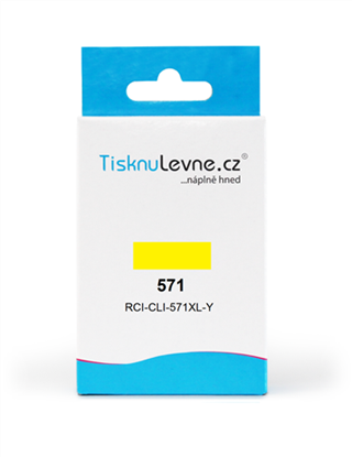 Zásobník TisknuLevne.cz č.571 CLI-571XL-Y (Žlutý)