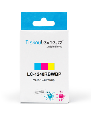Zásobníky - Multi Pack TisknuLevne.cz LC-1240RBWBP (Azurový, purpurový, žlutý)