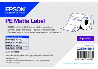 Epson S045547 'PE Matte Label - Die-cut Roll: 102mm x 51mm, 535 štítků'(, , )