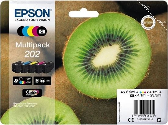 Zásobníky - Multi Pack Epson č.202 - T02E7 (Černé, černé foto, azurové, purpurové, žluté)