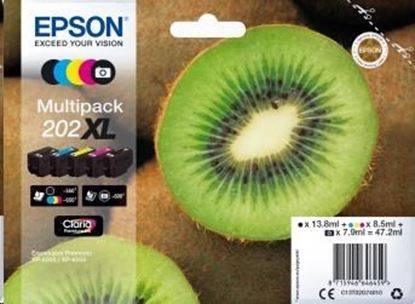 Zásobníky - Multi Pack Epson č.202 XL - T02G7 (Černé, černé foto, azurové, purpurové, žluté)