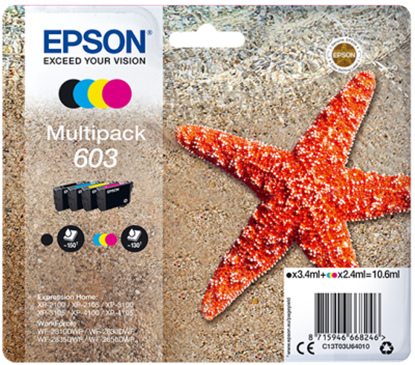 Zásobníky - Multi Pack Epson č.603  - T03U6 (Černé, azurové, purpurové, žluté)