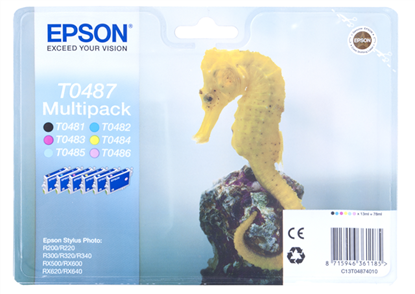 Zásobníky - Multi Pack Epson T0487 (Černé, azur., purpur., žluté, sv.azur. a sv.purp.)