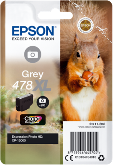 Zásobník Epson č.478Xl - T04F6 (Šedý foto)