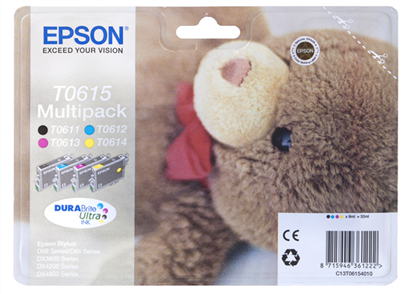 Zásobníky - Multi Pack Epson T0615 (Černé, azurové, purpurové, žluté)