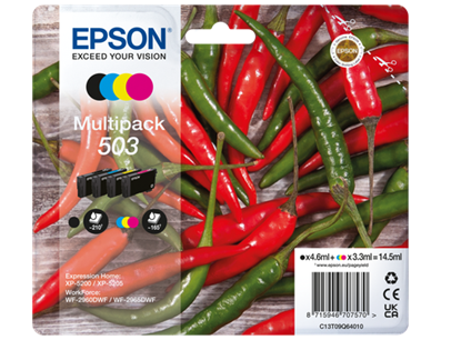 Zásobníky - Multi Pack Epson č.503 - T09Q6 (Černé, azurové, purpurové, žluté)