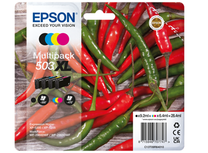 Zásobníky - Multi Pack Epson č.503XL - T09R6 (Černé, azurové, purpurové, žluté)