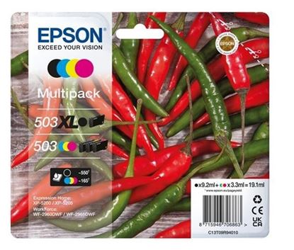 Zásobníky - Multi Pack Epson č.503XL/503 - T09R9 (Černé, azurové, purpurové, žluté)