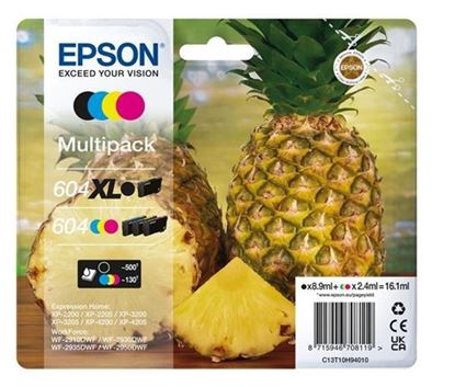 Zásobníky - Multi Pack Epson č.604/604XL - T10H9 (Černé, azurové, purpurové, žluté)