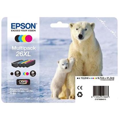 Zásobníky - Multi Pack Epson č.26XL - T2636 (Černé, azurové, purpurové, žluté)