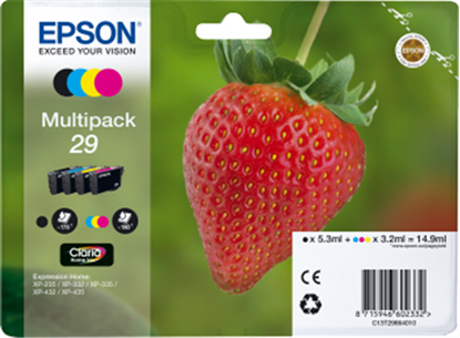 Zásobníky - Multi Pack Epson č.29 - T2986 (Černé, azurové, purpurové, žluté)