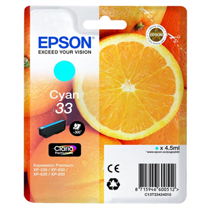 Zásobník Epson č.33 - T3342 (Azurový)