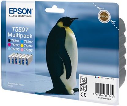 Zásobníky - Multi Pack Epson T5597 (Černé, azur., purpur., žluté, sv.azur. a sv.purp.)