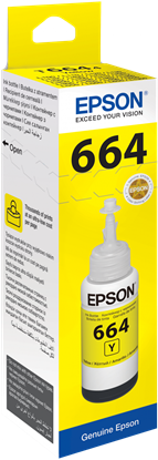 Lahev s inkoustem Epson č.664 - T6644 (Žlutá)