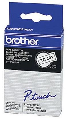 Páska Brother TC-201 (Černý tisk/bílý podklad)