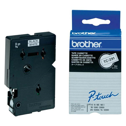 Páska Brother TC-291 (Černý tisk/bílý podklad)