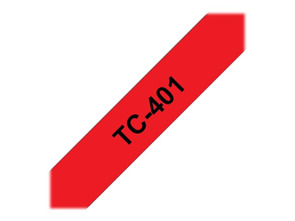 Páska Brother TC-401 (Černý tisk/červený podklad)
