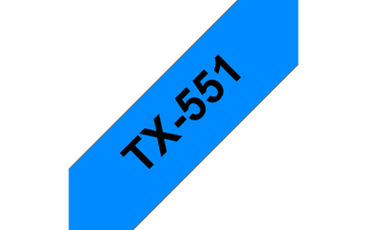Páska Brother TX-551 (Černý tisk/modrý podklad)
