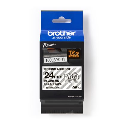 Páska Brother TZe-S151 (Černý tisk/průsvitný podklad)