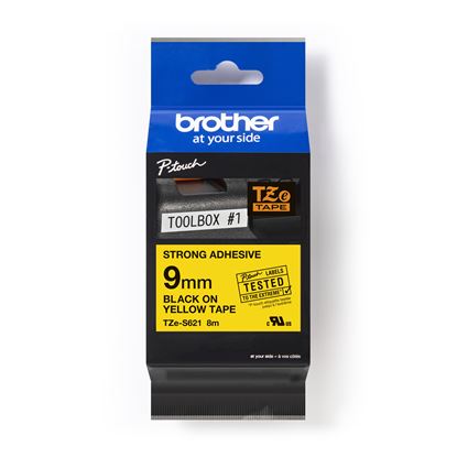 Páska Brother TZe-S621 (Černý tisk/žlutý podklad)