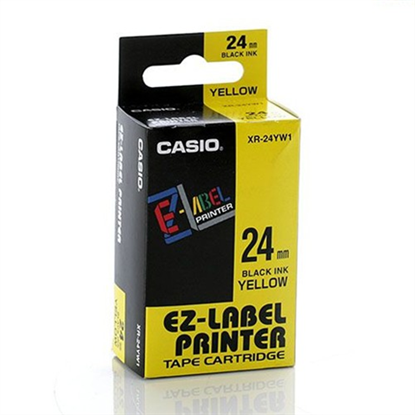 Páska Casio XR-24YW1 (Černý tisk/žlutý podklad) (24mm)
