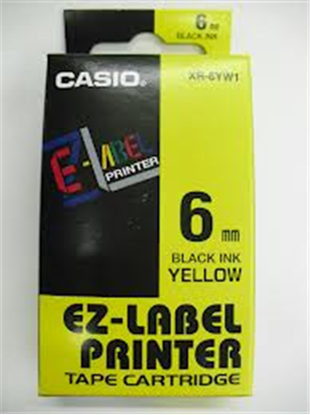 Páska Casio XR-6YW1 (Černý tisk/žlutý podklad) (6mm)