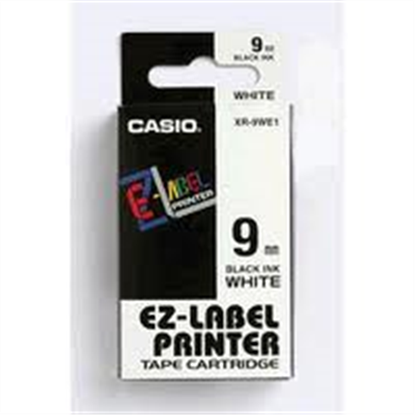 Páska Casio XR-9WE1 (Černý tisk/bílý podklad) (9mm)